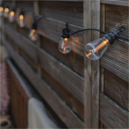 LED solarni dekorativni lanac 10xLED/0,6W/1,2V 4,5m IP44 800 mAh