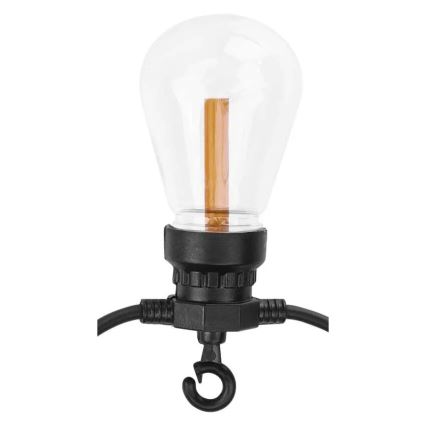 LED solarni dekorativni lanac 10xLED/0,6W/1,2V 4,5m IP44 800 mAh