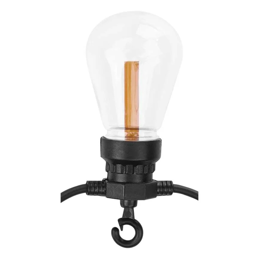 LED solarni dekorativni lanac 10xLED/0,6W/1,2V 4,5m IP44 800 mAh