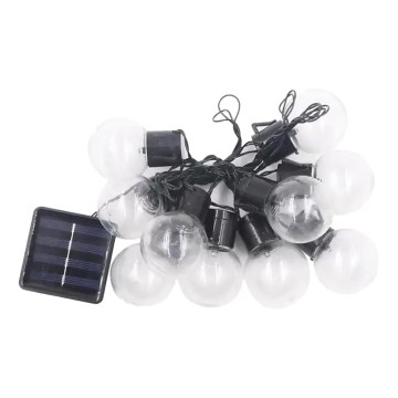 LED Solarni lanac 10xLED/0,12W/1,2V 1xAA IP44 6000K