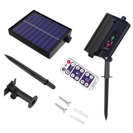 LED Solarni lanac 10xLED/0,5/4,5V 12 m 3000K IP44 1200 mAh + Daljinski upravljač