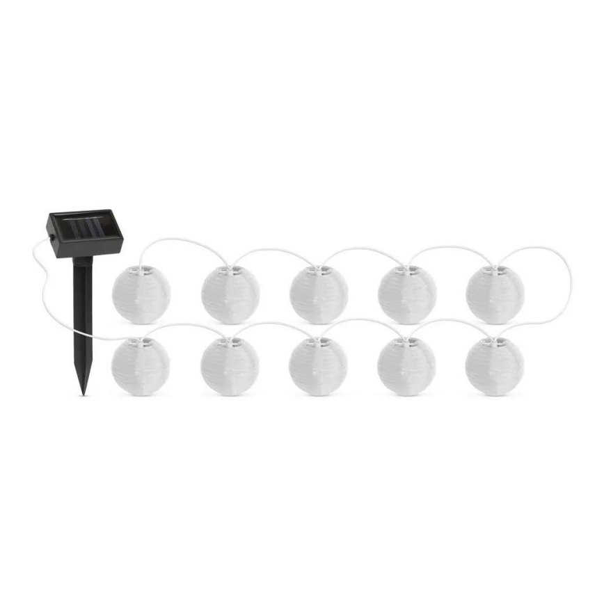 LED Solarni lanac 10xLED/1,2V 300mAh 3,7m IP44 hladna bela