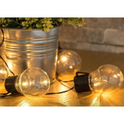 LED Solarni lanac 10xLED/2m IP44 topla bela