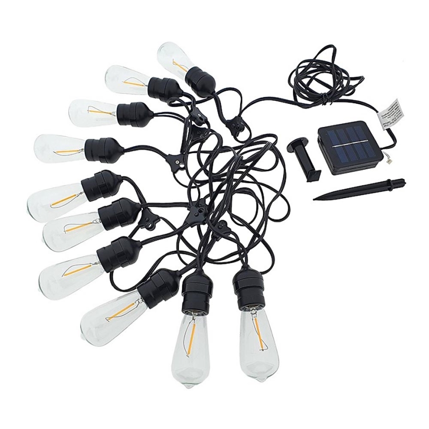 LED Solarni lanac 10xLED/5,94m IP44 topla bela