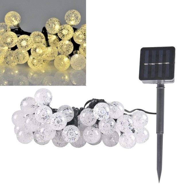 LED Solarni lanac 30xLED/8 funkcije 4,9m IP44 topla bela