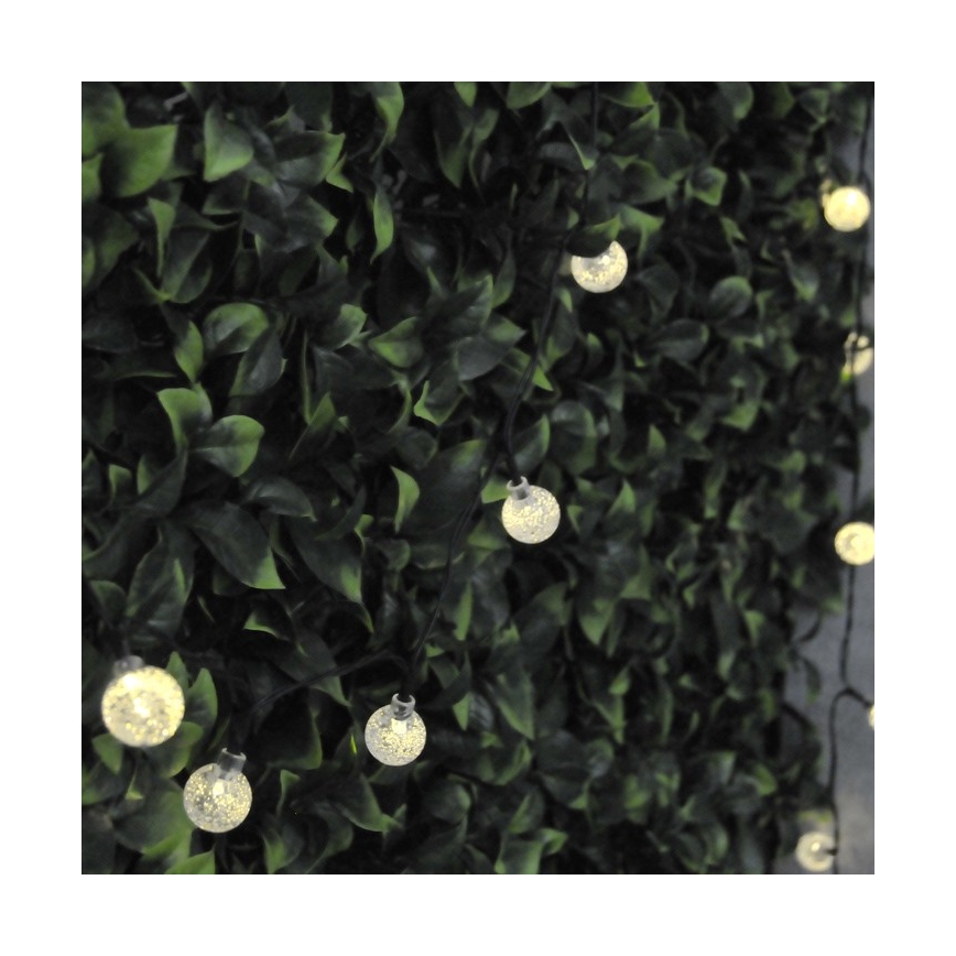 LED Solarni lanac 30xLED/8 funkcije 4,9m IP44 topla bela