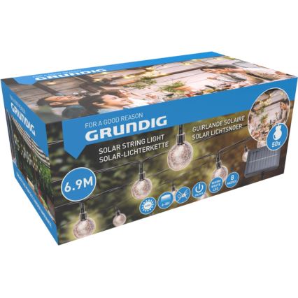 LED Solarni lanac 6,9m 50xLED/1,2V 600 mAh