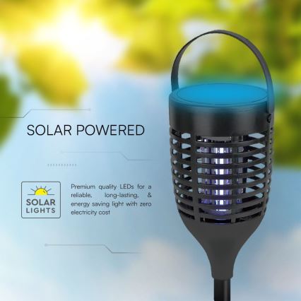 LED solarni lapač insekata 3u1 LED/1,3W/3,7V IP24 20 m² 2200 mAh