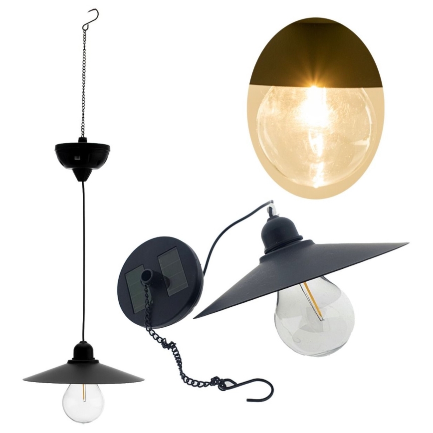 LED Solarni luster na sajli DINA 1,2V IP44