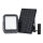 LED Solarni reflektor LED/10W/3,7V IP65 4000K crno + Daljinski upravljač