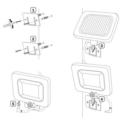 LED solarni reflektor sa DUO senzorom LED/1W/3,7V 1200 mAh IP44