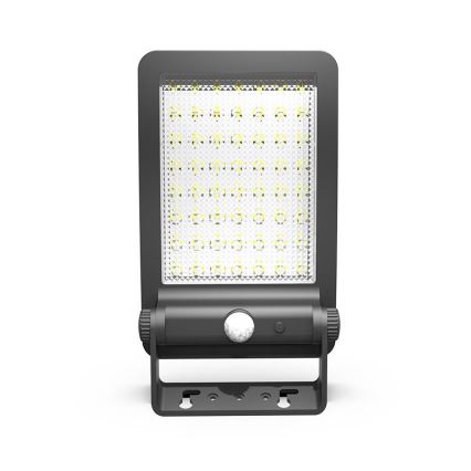 LED Solarni reflektor sa senzorom LED/5W/3,7V 4000K 1500 mAh IP54 crno
