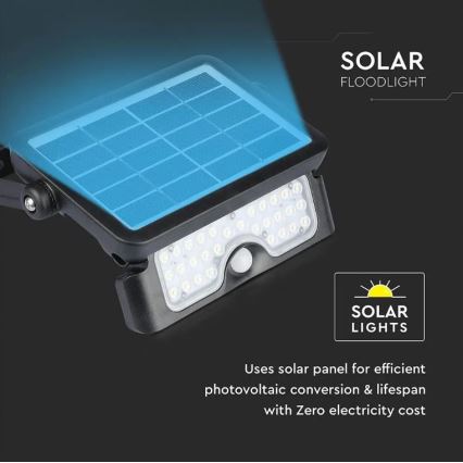 LED Solarni reflektor sa senzorom LED/5W/3,7V IP65 4000K 3000 mAh