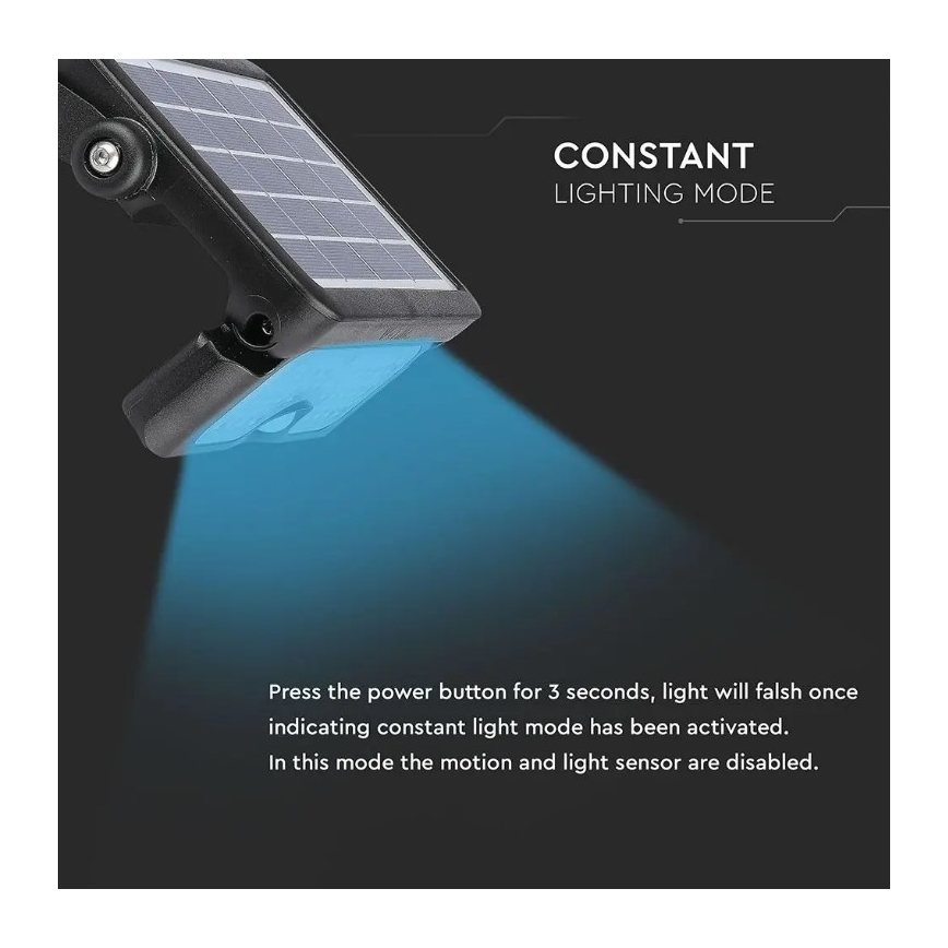 LED Solarni reflektor sa senzorom LED/5W/3,7V IP65 4000K 3000 mAh