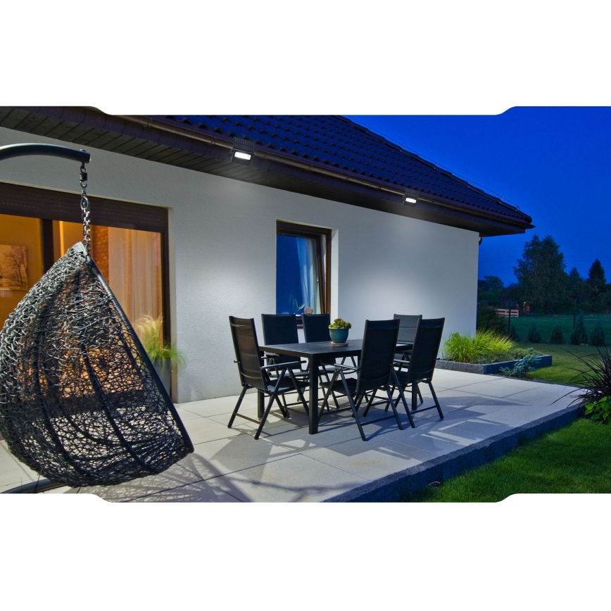 LED Solarni reflektor sa senzorom za pokret i dan/noć NOCTIS LED/2W/1800 mAh 3,7V 6000K IP65