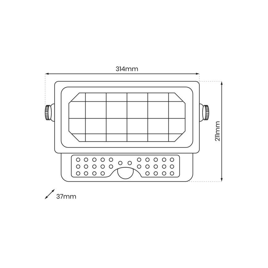LED Solarni reflektor sa senzorom za pokret i dan/noć EPAD LED/10W/3000 mAh 7,4V 4000K IP65