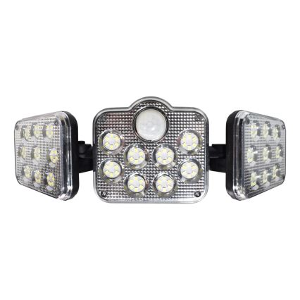 LED Solarni reflektor sa senzorom za pokret i dan/noć LED/20W/3,7V 1200 mAh IP44 + Daljinski upravljač