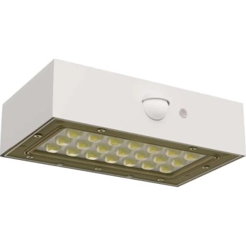 LED Solarni reflektor sa senzorom pokreta LED/3,7V 1200mAh 4000K IP65 bela