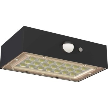 LED Solarni reflektor sa senzorom pokreta LED/3,7V 1200mAh 4000K IP65 crno