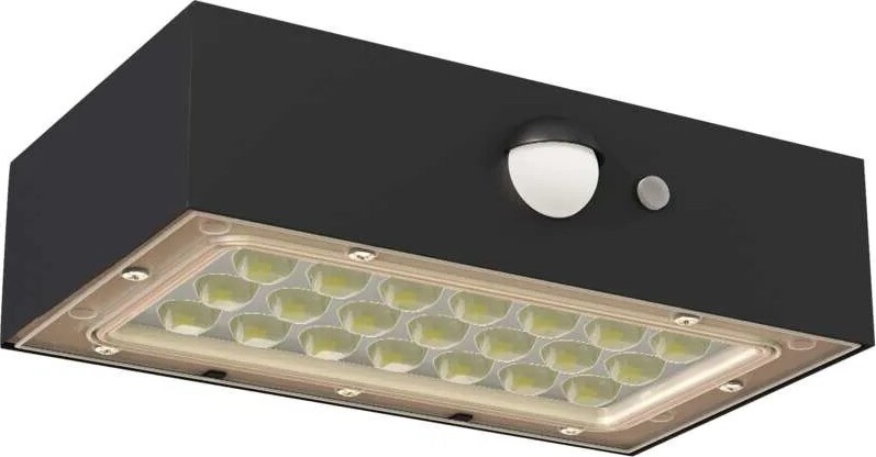 LED Solarni reflektor sa senzorom pokreta LED/3,7V 1200mAh 4000K IP65 crno