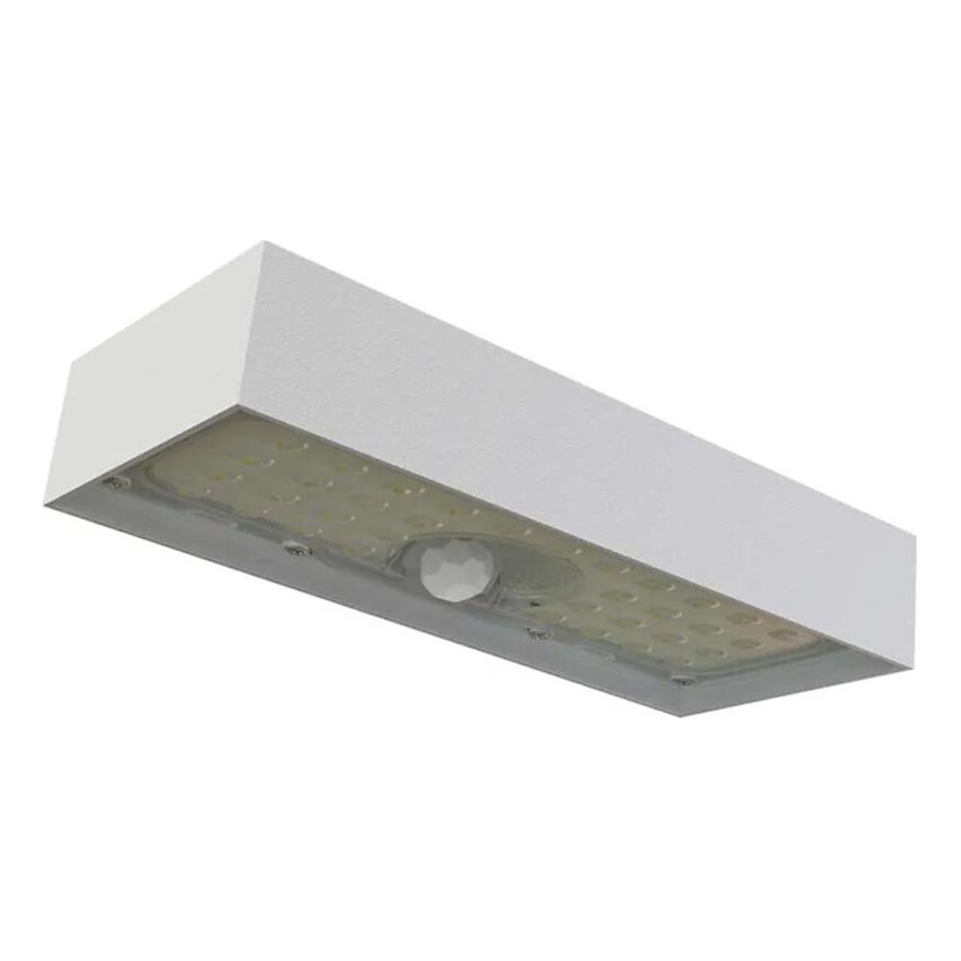 LED Solarni reflektor sa senzorom pokreta LED/3,7V 3000mAh 4000K IP65 bela