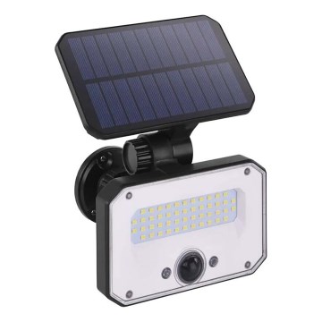 LED Solarni reflektor sa senzorom pokreta SPILO LED/3,7V 3600mAh 3000K IP54 + Daljinski upravljač