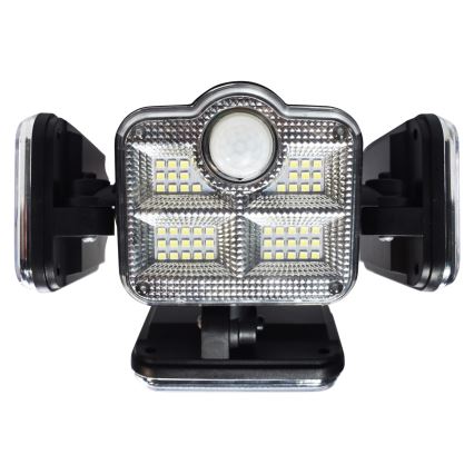 LED Solarni reflektor sa senzorom za pokret i dan/noć LED/30W/3,7V 2400 mAh IP47 + Daljinski upravljač