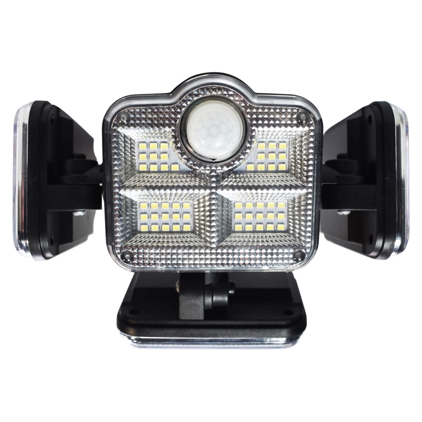 LED Solarni reflektor sa senzorom za pokret i dan/noć LED/30W/3,7V 2400 mAh IP47 + Daljinski upravljač
