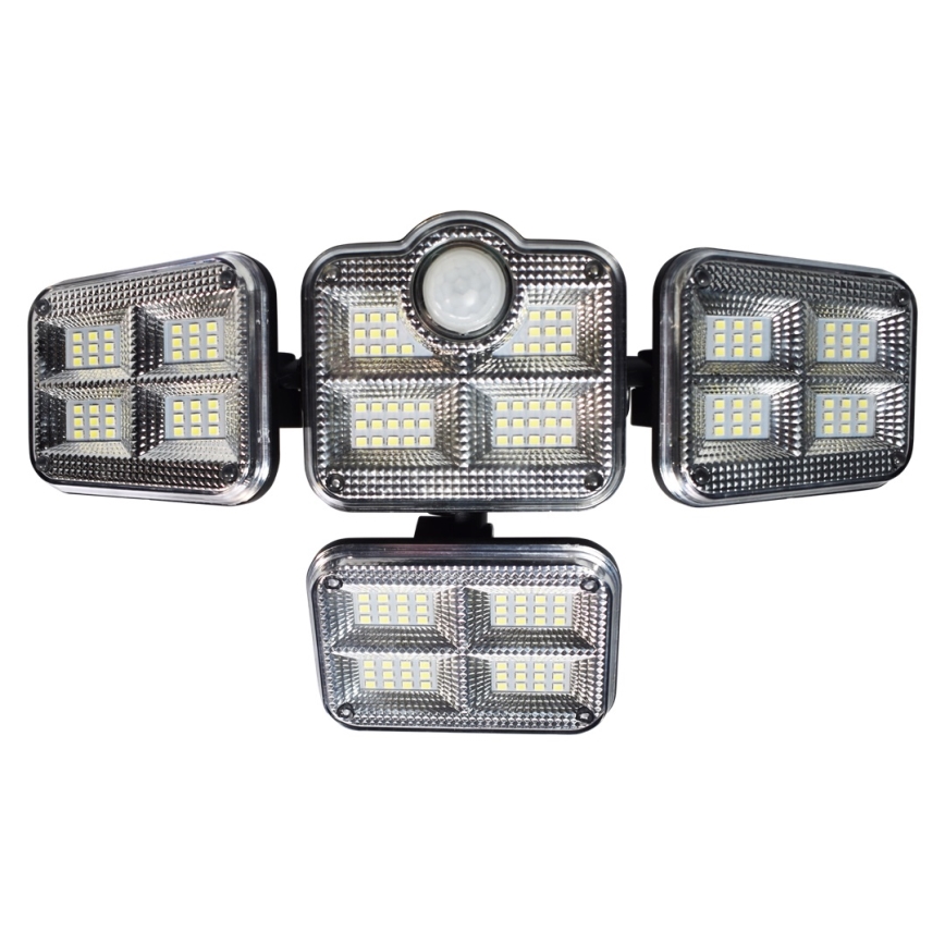 LED Solarni reflektor sa senzorom za pokret i dan/noć LED/30W/3,7V 2400 mAh IP47 + Daljinski upravljač