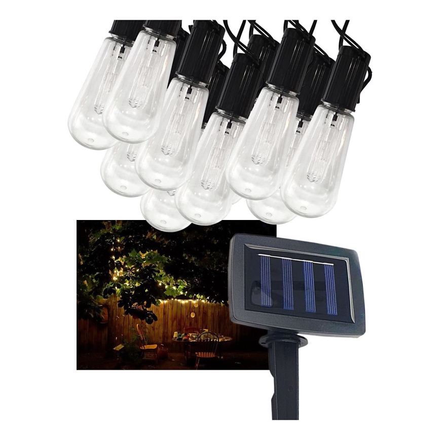 LED Solarni spoljni lancem 10xLED/1,2V 2,2 m IP44