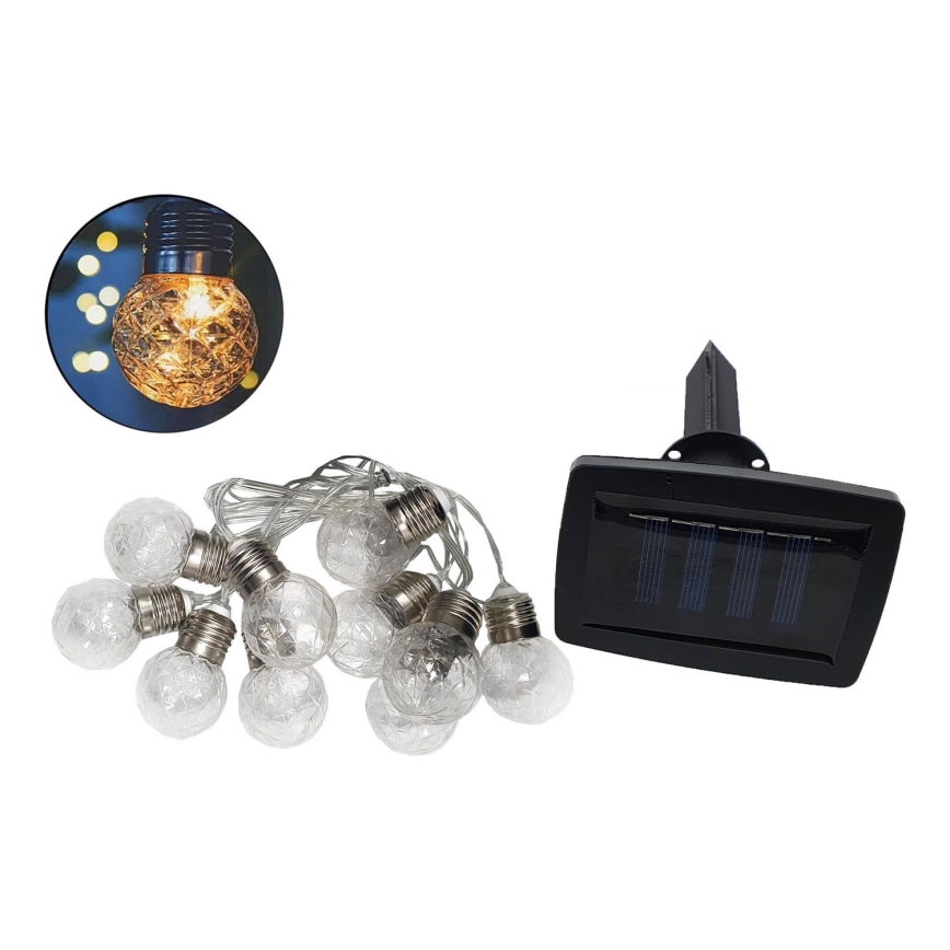LED Solarni spoljni lancem 10xLED/1,2V 2,2 m IP44