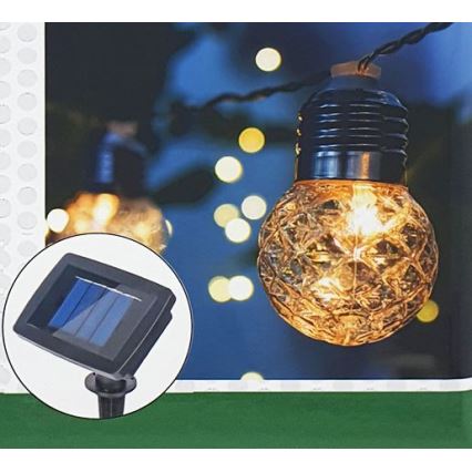 LED Solarni spoljni lancem 10xLED/1,2V 2,2 m IP44