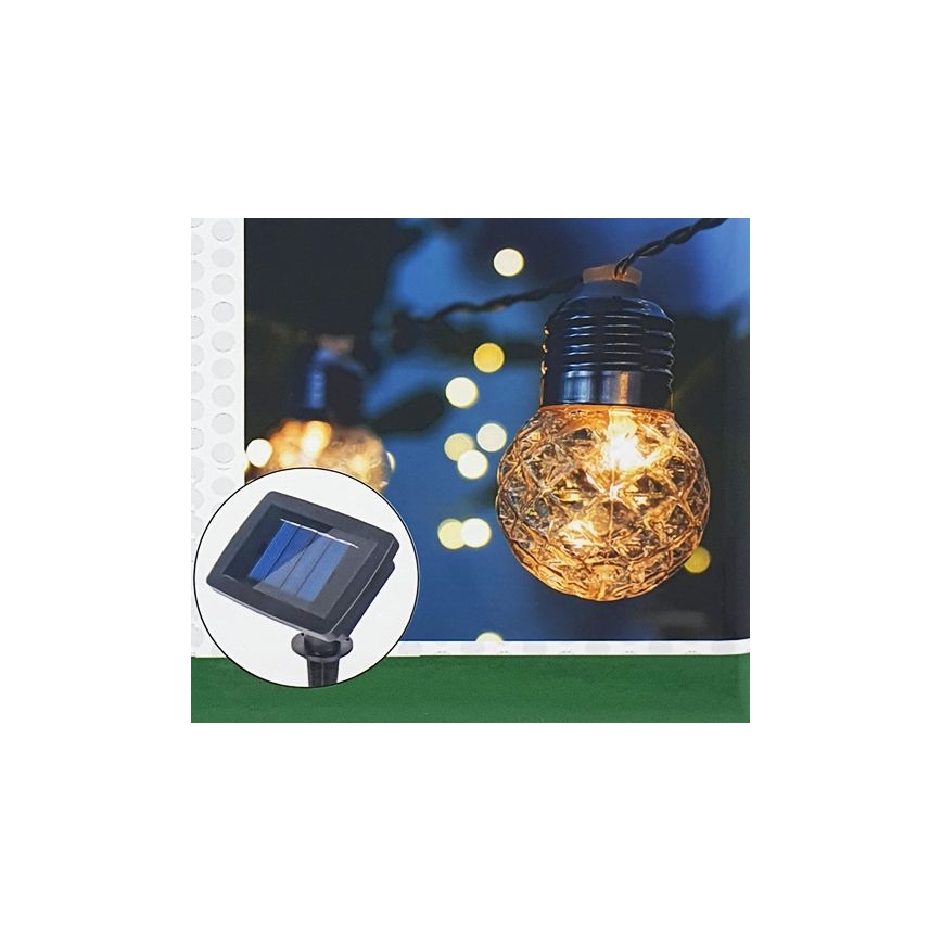 LED Solarni spoljni lancem 10xLED/1,2V 2,2 m IP44