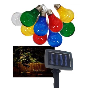 LED Solarni spoljni lancem 10xLED/1,2V 2,2 m IP44 šareni