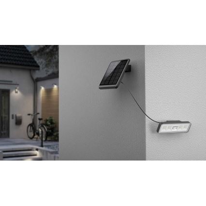 LED Solarni spoljni reflektor sa senzorom LED/8W/3,7V 2000 mAh IP54 crno