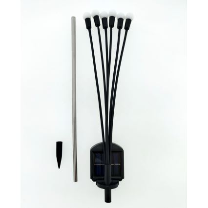 LED solarno svetlo 6xLED/1,2V 300 mAh IP44, crno