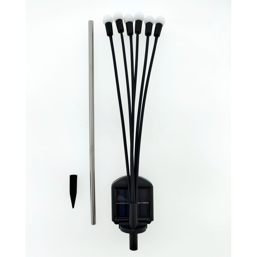 LED solarno svetlo 6xLED/1,2V 300 mAh IP44, crno