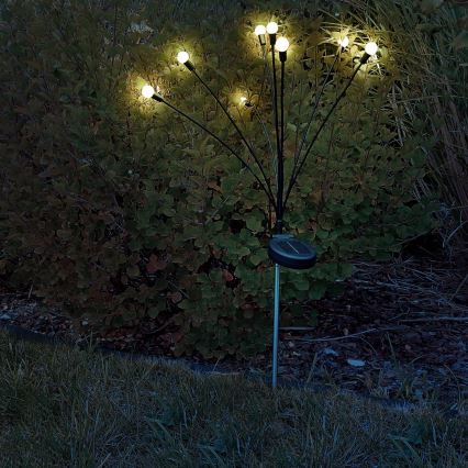LED Solarno svetlo FIORINI 8xLED/1,2V 600mAh IP44 crno