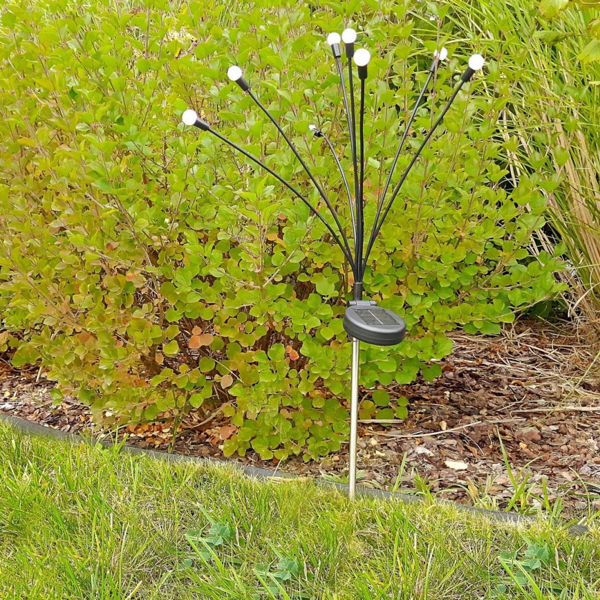 LED Solarno svetlo FIORINI 8xLED/1,2V 600mAh IP44 crno