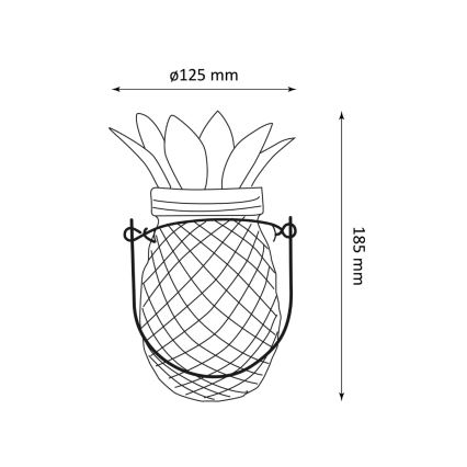 LED Solarno svetlo JAR LED/1,2V IP44 ananas