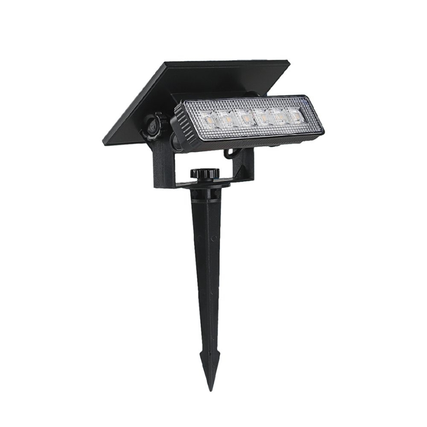 LED Solarno svetlo LED/0,9W/3,7V 3000K IP65 crno