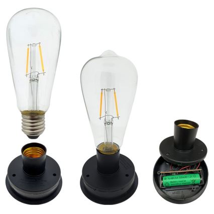 LED Solarno svetlo LORETA 1xE27/1,2V IP44