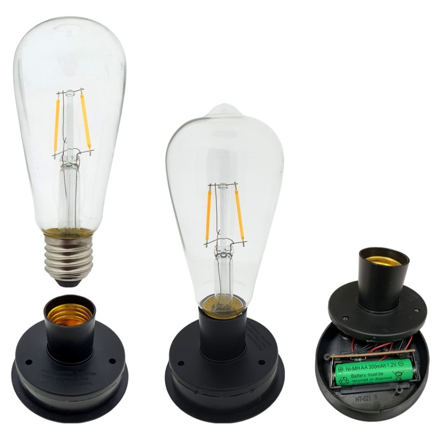 LED Solarno svetlo LORETA 1xE27/1,2V IP44