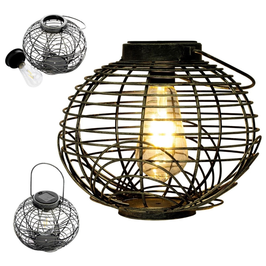 LED Solarno svetlo LUISA 1xE27/1,2V IP44