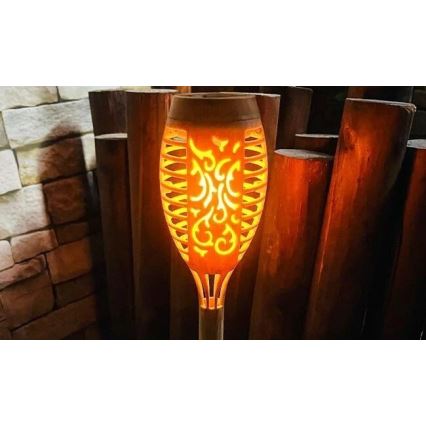 LED Solarno svetlo MINISPARK BAMBOO LED/1,8W/5,5V IP44 bež