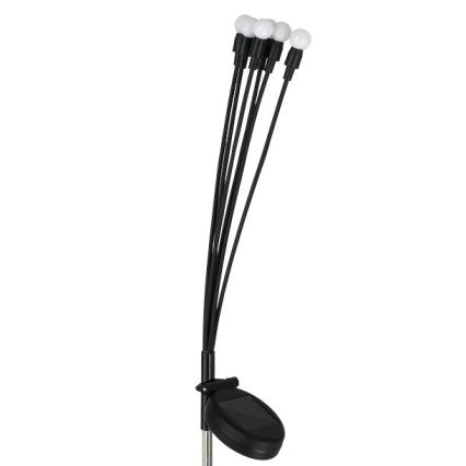 LED Solarno svetlo MULTI LED/0,06W/1,2V 150 mAh IP44 crno