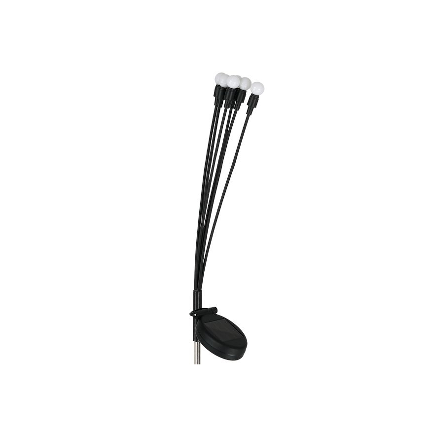 LED Solarno svetlo MULTI LED/0,06W/1,2V 150 mAh IP44 crno