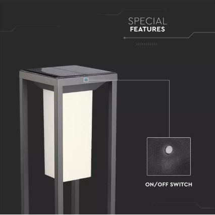 LED solarno svetlo sa senzorom SAMSUNG čip LED/2W/3,7V IP65 2600 mAh