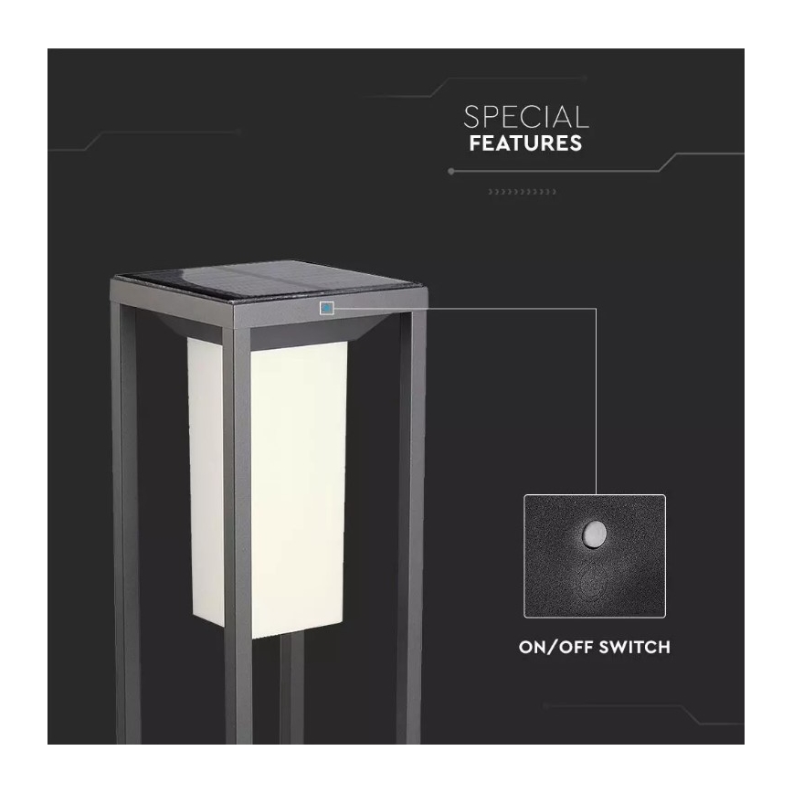 LED solarno svetlo sa senzorom SAMSUNG čip LED/2W/3,7V IP65 2600 mAh