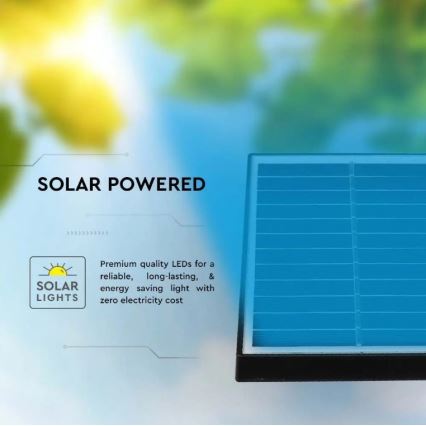 LED Solarno svetlo SPIKE LED/2W/5,5V IP65 3000K 1200 mAh